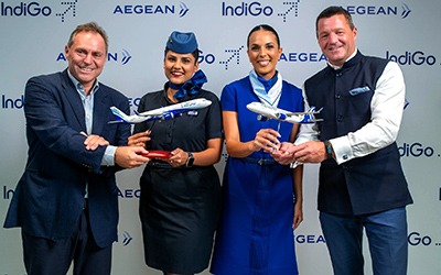 Διεθνής Συνδεσιμότητας Aegean & IndiGo